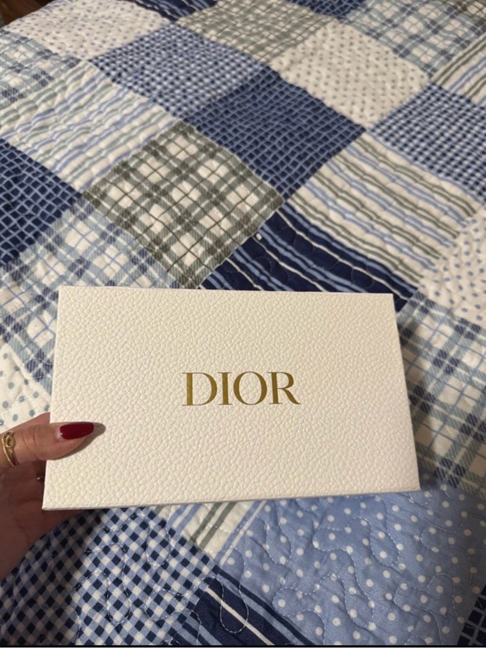 Dior White Gift Box with Gold Logo